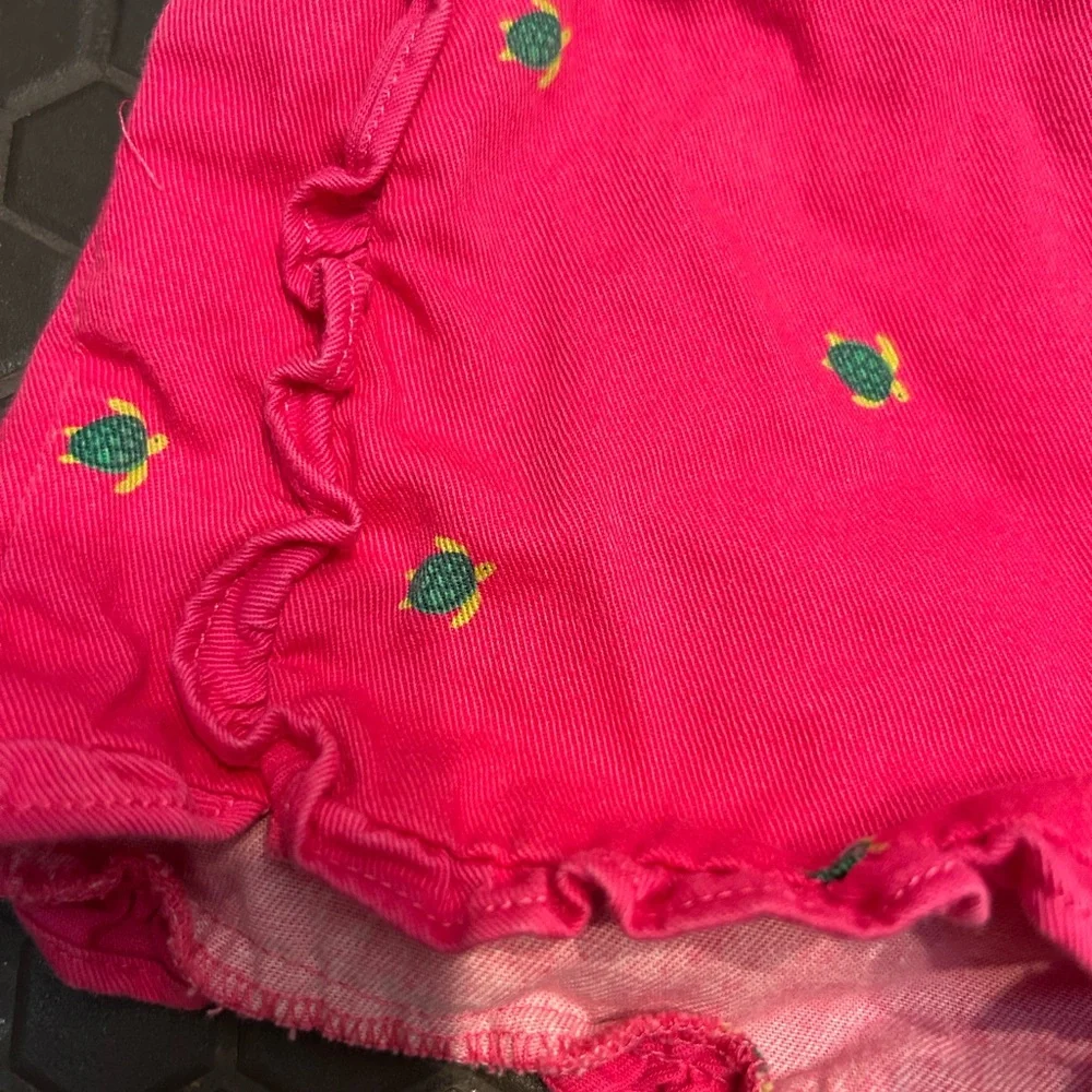 Ralph Lauren 3 month baby girl pink overalls with turtles - Picture 2 of 4